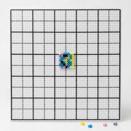 Two interlocking clear fuse beads boards for large pixel art projects