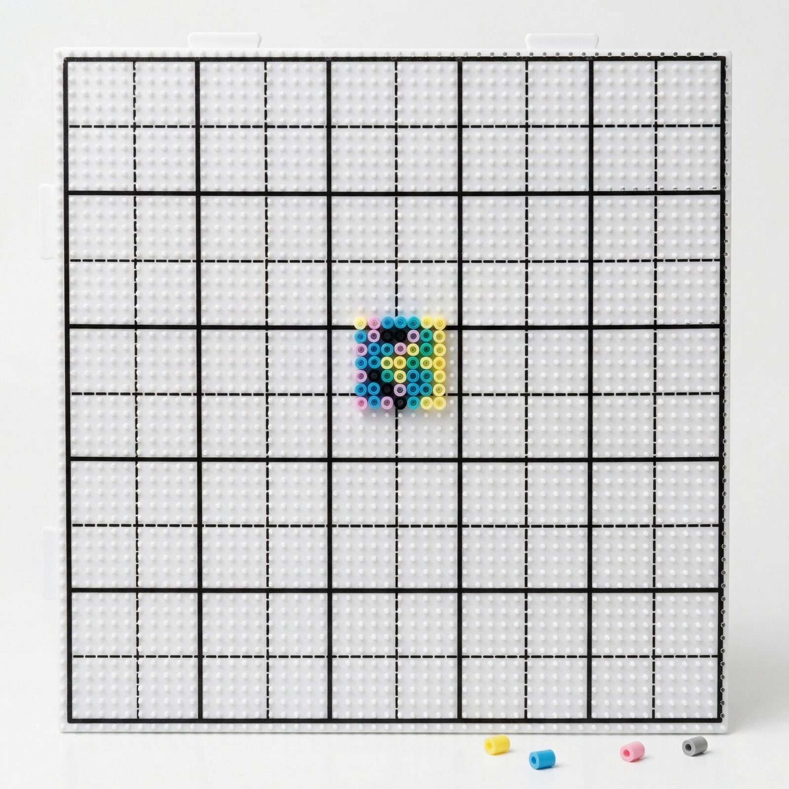 Two interlocking clear fuse beads boards for large pixel art projects