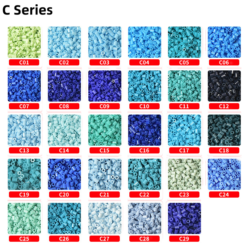 Meltbeads Series C fuse beads refill pack in 10g and 50g bags