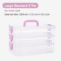 Multi layer storage box standard 3-tier style for bead storage