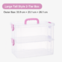 Multi layer storage box tall 2-tier style for craft supplies