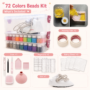 72 colors fuse beads kit with storage case, mini iron, pegboards and tools