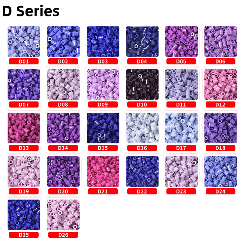 Meltbeads Series D fuse beads refill pack in 10g and 50g bags