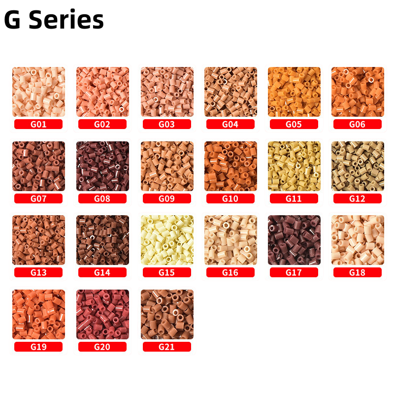 Meltbeads Series G fuse beads refill pack in 10g and 50g bags